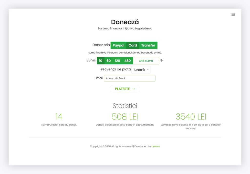 legalizam donation page