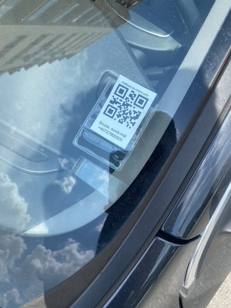 parqr generate qr code for windscreen