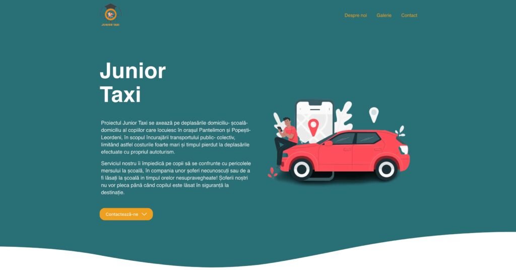 Serviciu de Transport Scolar Privat – Website Junior Taxi