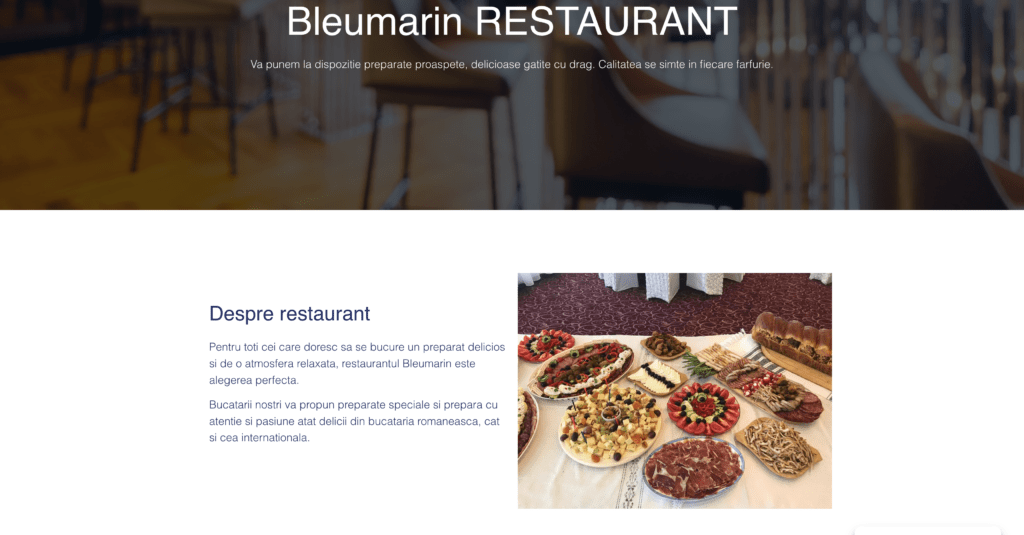 website for restaurant